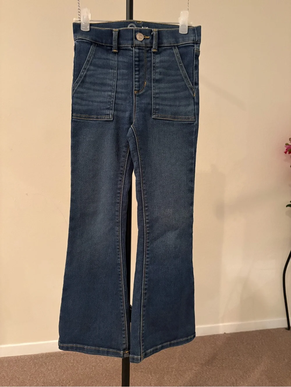 wonder nation Girl’s Dark Blue Flare Jeans for Kids 7/8